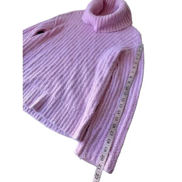 Anthropologie Maeve Pink Oversized Cowl-Neck Pullover Sweater Size S - Picture 13 of 13